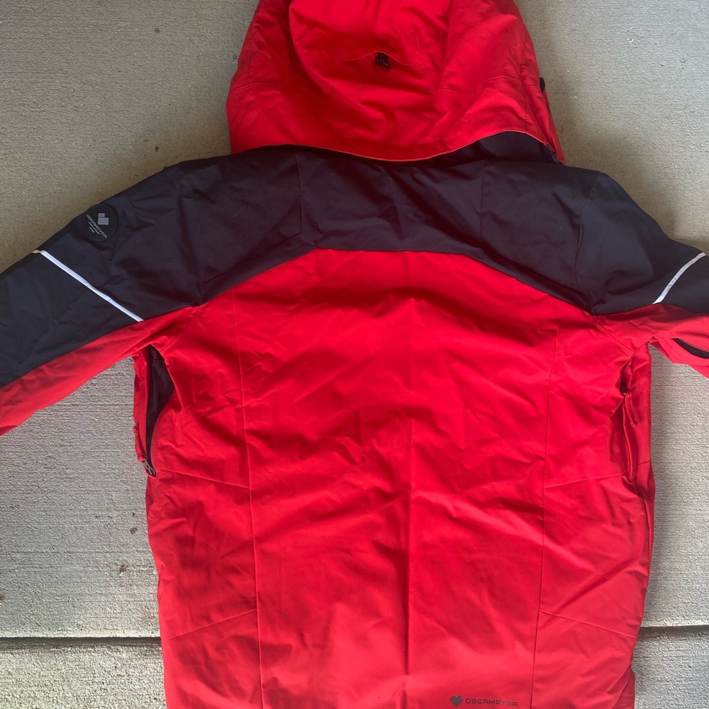 Obermeyer Foundation Snow Insulated Red/Black Skiing-Jacket Men’s Large NWOT - Picture 15 of 16